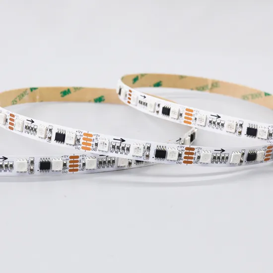 RGB IC 5050 LED Light Strip TM1934: 12V, 60 LEDs per Meter, 14.4W per Meter, 10mm Width