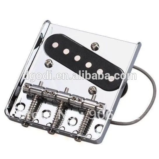 made in china telecaster parts of chrome plated steel guitar bridge and saddle