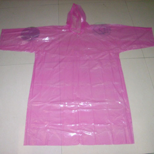 PE plastic outdoor light raincoat with sleeve