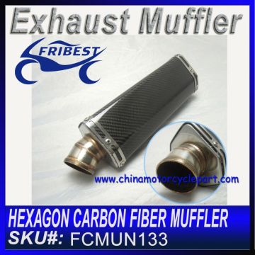 Hexagon Carbon fiber muffler FCMUN133