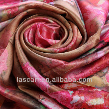 flower printing silk satin handkerchief