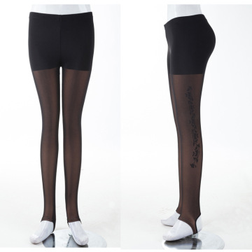 JTR29 Middle-aged big yards pants fall Yiwu milk silk gauze false through the meat Leggings Lynx mall Women