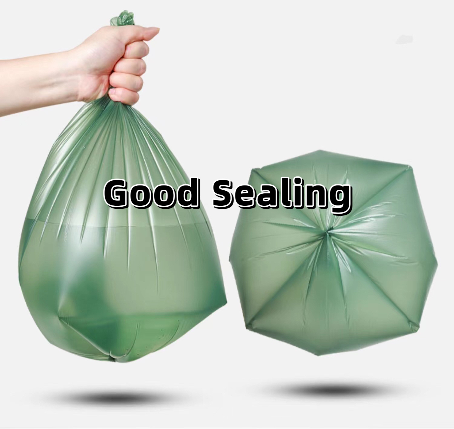 Disposable Flat plastic Transparent star-sealed garbage bags