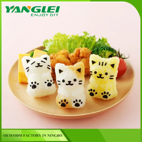 Hot Sale Kitchen Accessories Cat Shaped handy Bento Rice Mold