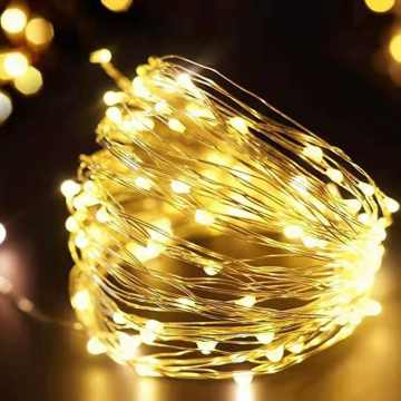 5Vバッテリー駆動のLEDストリングライトシルバーワイヤー家庭、結婚式、パーティーの装飾用