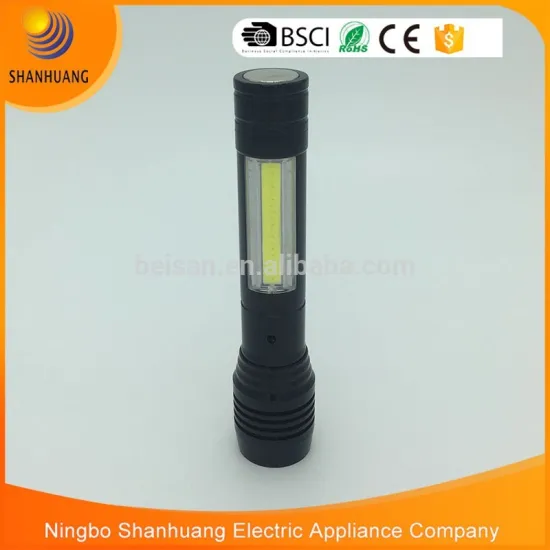 Hot sales Adjustable focal length rechargeable flashlight COB led flashlight