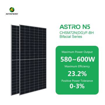 Astronergy 580W to 595W N type Topcon Bifacial Solar Panels for Solar Energy Systems