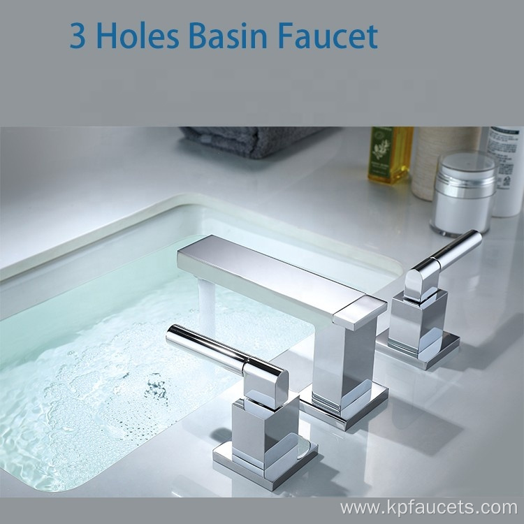 Factory Offered Adjustable Three Handle Basin Faucet