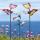 Set of 3 Butterfly Garden Stake Decor