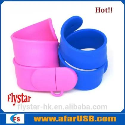 Customized Promotional Silicon watch Bracelet USB Wristband USB Drive