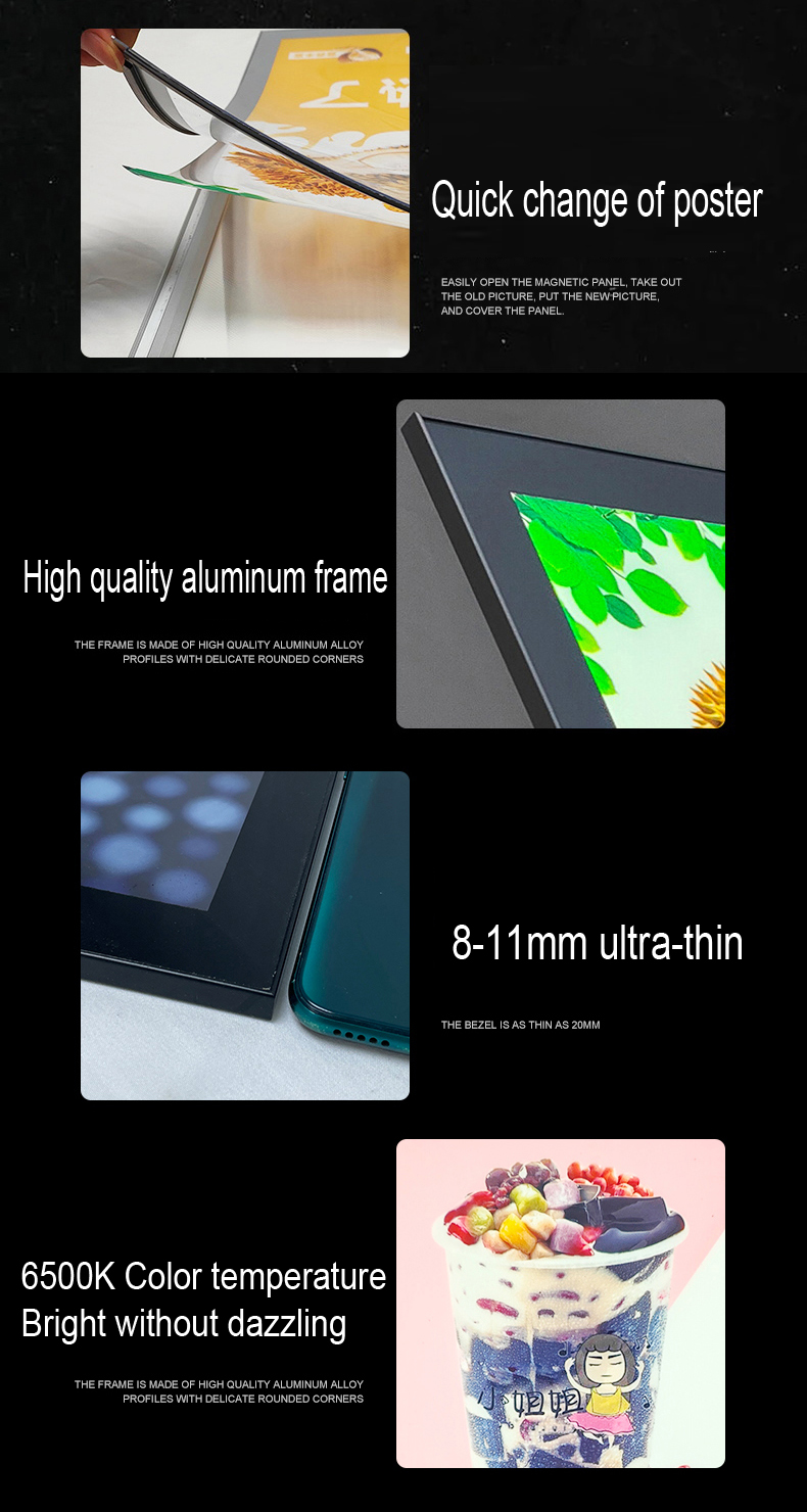 Details of slim light box