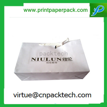 Bespoke White Matte Laminated Leisure Kraft Paper Bag with Any Logo