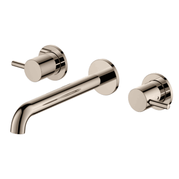 Brass Wall Mounted double Lever Basin Mixer