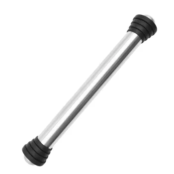 Adjustable Stainless Steel Rolling Pin with Silicone Rings for Baking