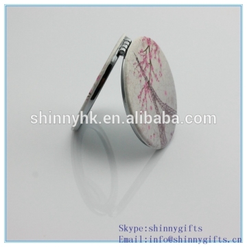 Fashion souvenir round mirrors/ Custom Pu mirror
