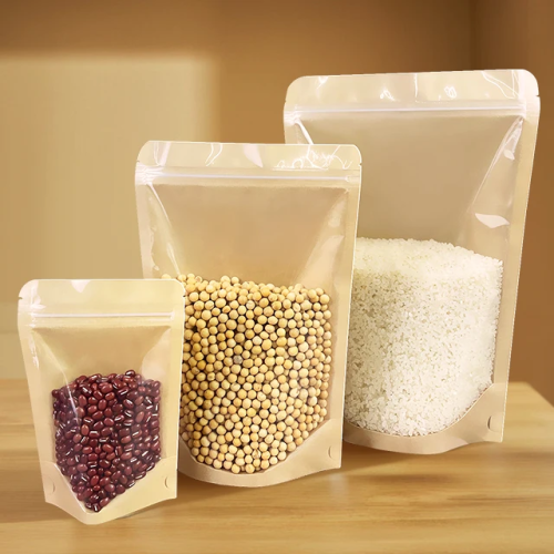 Kraft Paper Pouches Featuring a Window