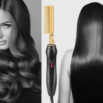 New Arrivals Adjustable Temperature Straightening Brush Hot Comb Copper Straighter And Curly Electric Comb