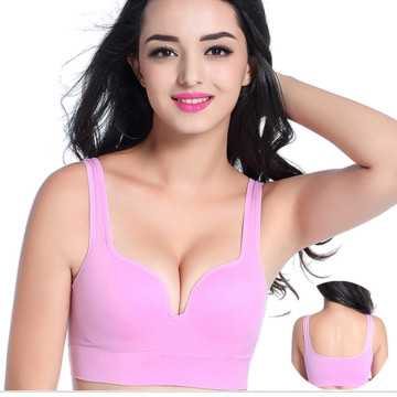 SHUNAIER New Design OEM Spandex Full Support Nylon V Seamless Bras