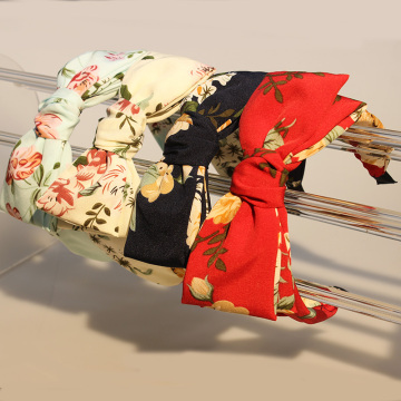 DOMOHO Wholesale Sweet Headband with Flower Pattern and Bow