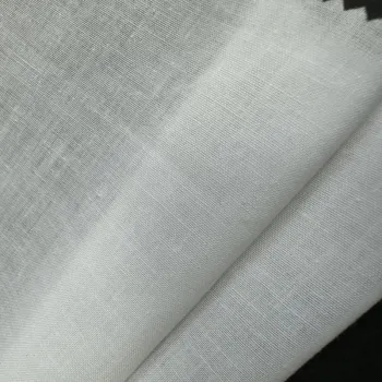 Solid Color Dyed Polyester Linen Textile for Garments