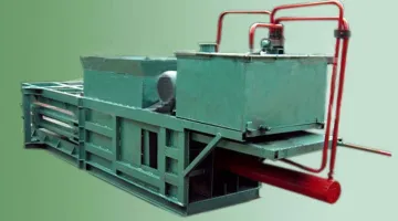 Horizontal waste metal baler