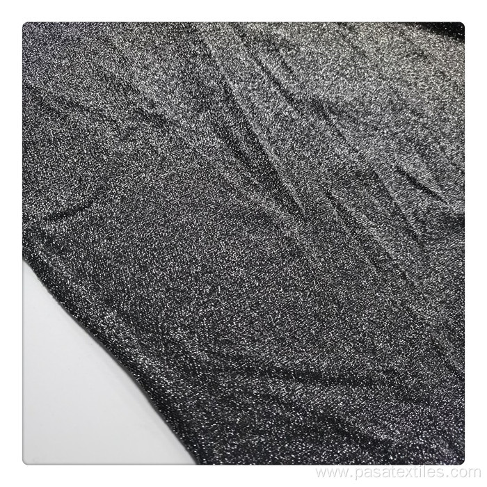 polyester spandex woven lurex knitted metallic fabric