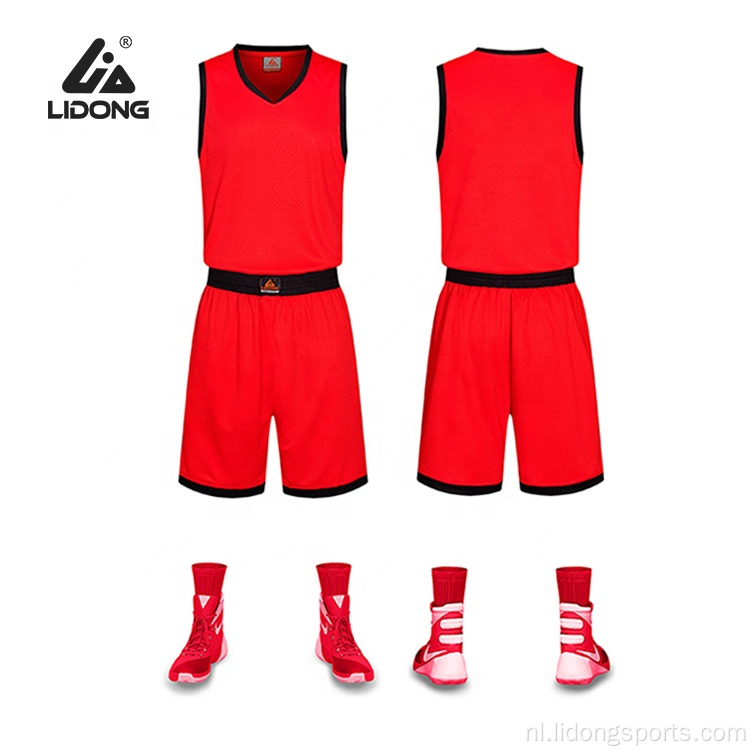 2022 Personaliseer je eigen basketbal / groothandel jeugd gesublimeerd basketbaluniform