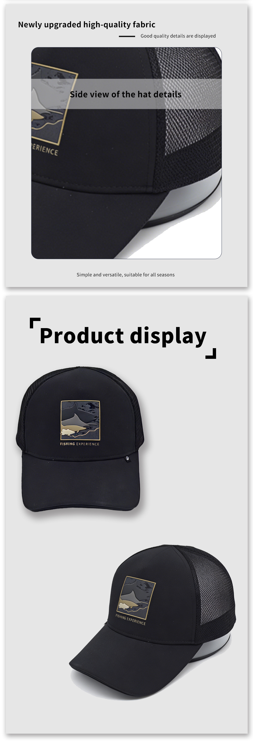 Black Mesh Tennis Cap for Men and Women