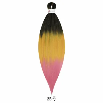 AliLeader Pre-stretched Ombre Ez Braids Synthetic Hair Yaki Texture Bulk Jumbo Crochet Braiding Hair Extensions For Black Women