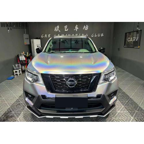 Glossy Laser Silver Car Wrapping 1.52*18M