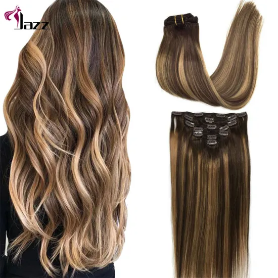 full head real top human hair extension clip in set 100% remy hair wholesale cheap natural raw virgin hair clip ins extensions