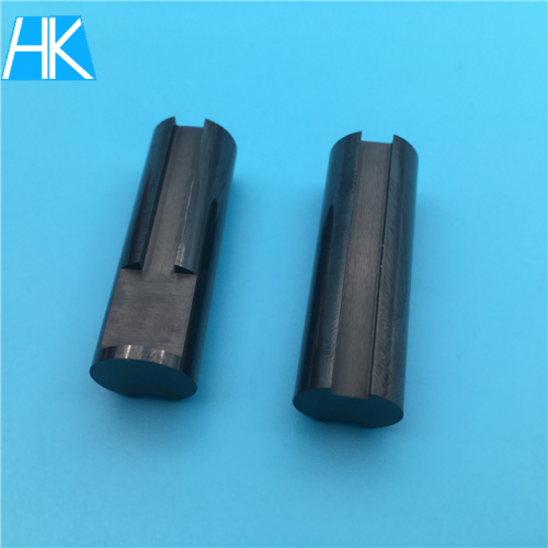 black silicon nitride groove industrial plunger shaft