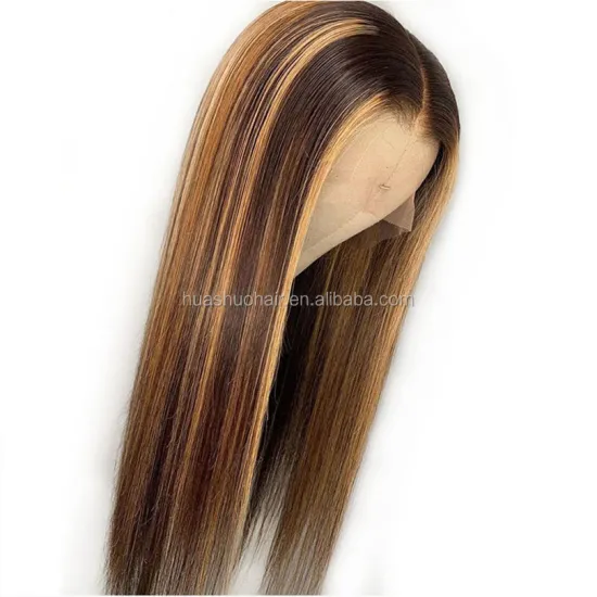 13x4 Short Bob Mixed Blonde Black Human Hair Wigs Silky Straight Lace Front Wigs with Baby Hair Ombre Colore wigs