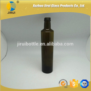 500ml Classic Round Shape Glass Olive Oil Bottle/Yellow Color