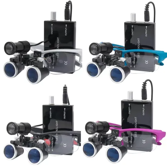 Dental Loupes 2.5X-3.5X Magnification with LED Light