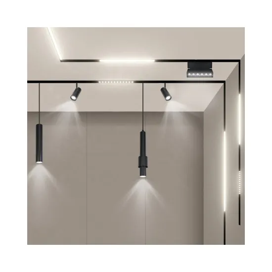 Modern Magnetic Recessed Triac Dimmer 48V LED Magnetic Track Lights Housing