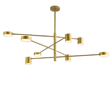Nordic Modern Copper Chandelier för restaurangtakhängen
