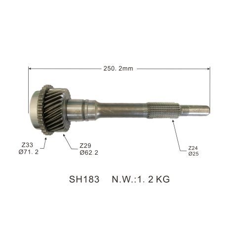 Auto parts input transmission GEAR SHAFT FOR TOYOTA