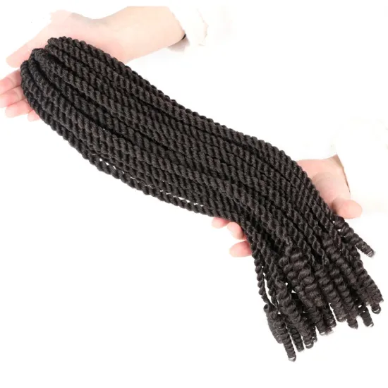 Wholesale18''14'' Black Ombre dreadlocks Senegal Twist Spring Curly End Afro Synthetic Crochet Braiding Hair For Black Women
