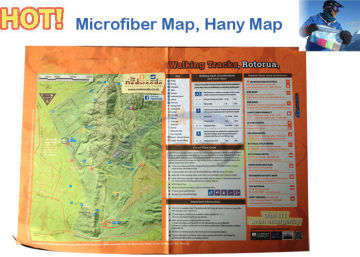 Custom / Oem Handy Microfiber Map For Runners, Mountain Bikers And Tourists Visiting