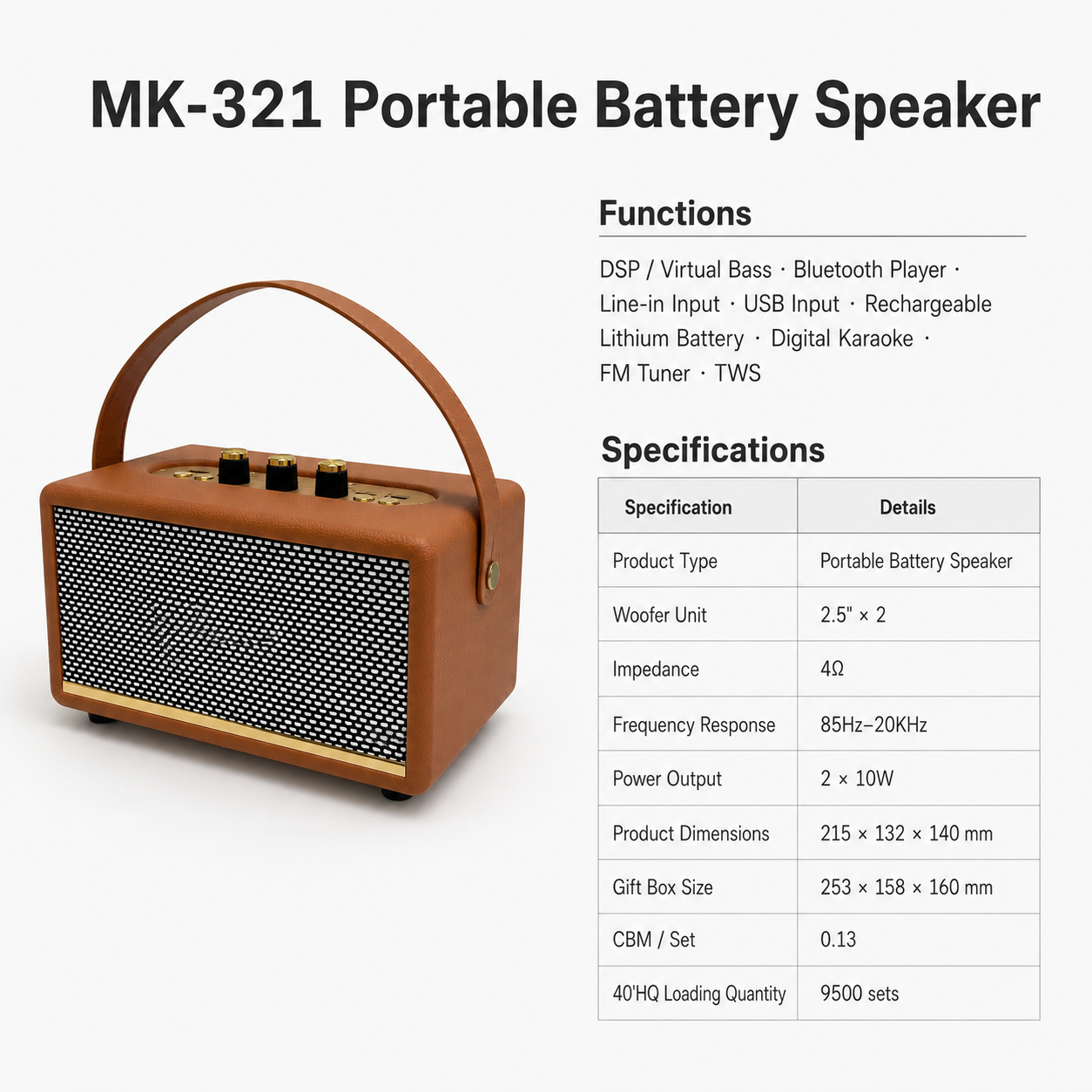 Wooden Bluetooth Speaker