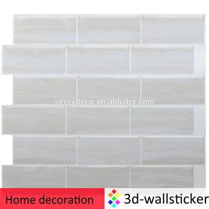 Factory wholesale peel and impress adhesive vinyl tile backsplash