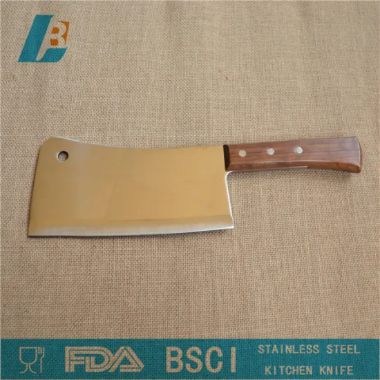 Stainless steel Kitchen chopping knife with wooden handle 7"