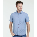 Casual slim fit short sleeve Stand-up collar shirts