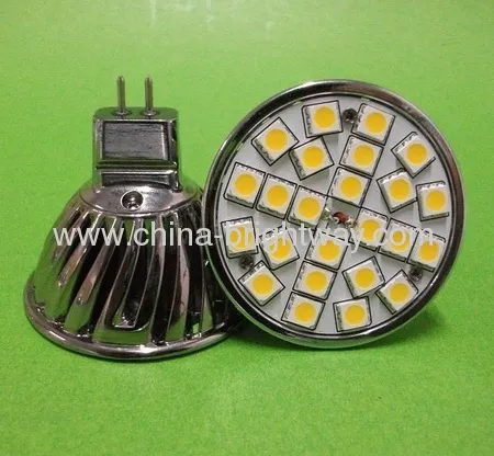 Mr16 12v Led Spotlight Smd5050 24leds Aluminium Housing 