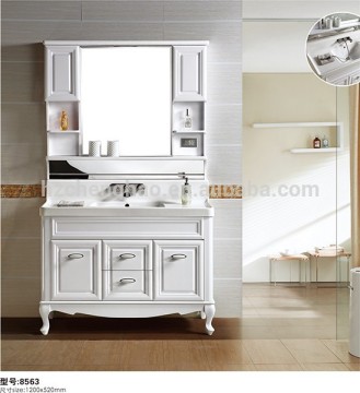 White Floor PVC Bathroom Vanity Cabinet