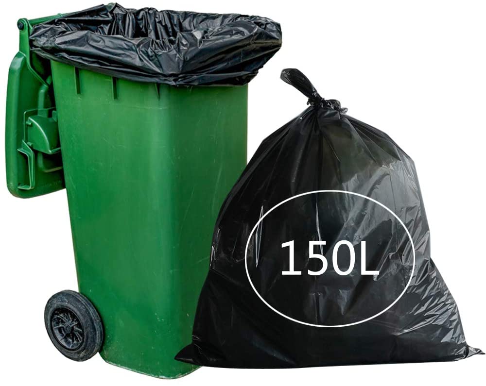 heavy duty black garbage bags