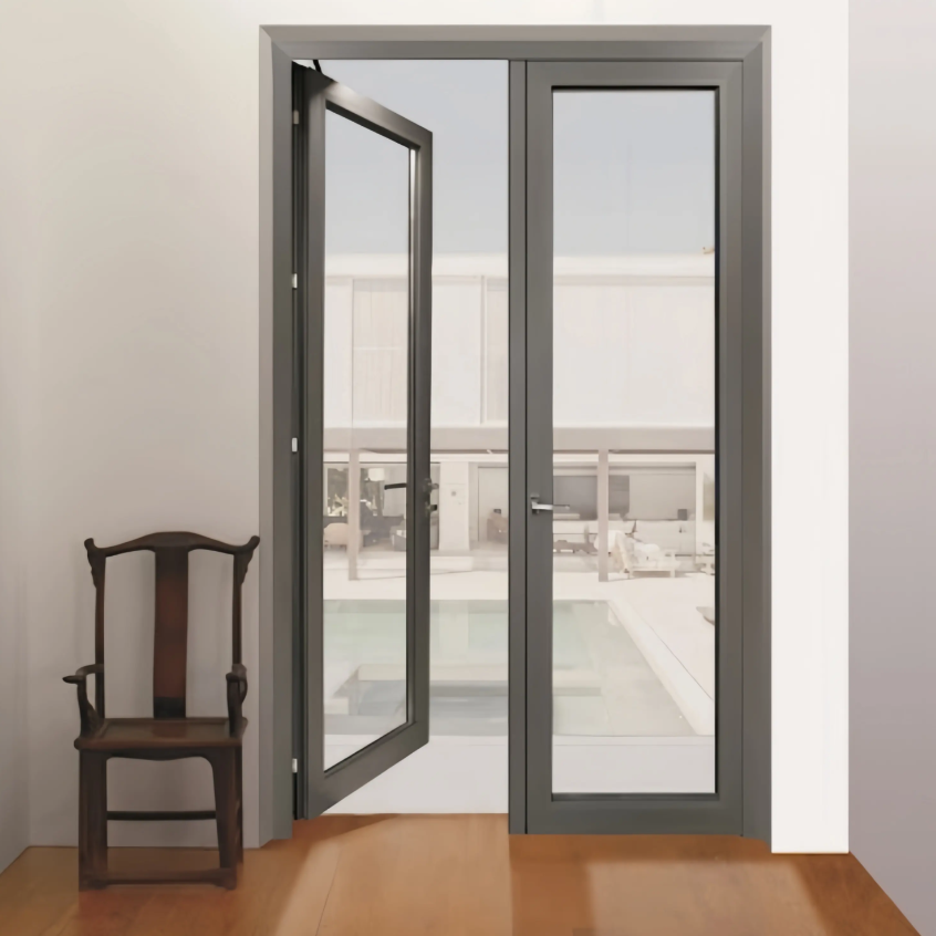 Aluminum casement doors