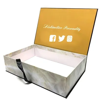 Luxury Brand Clothing Boxes With Ribbon