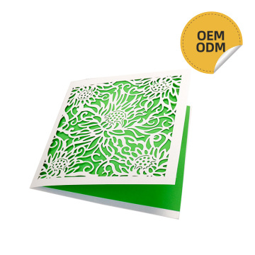 Biglietto d'auguri di lusso fatto a mano con taglio laser